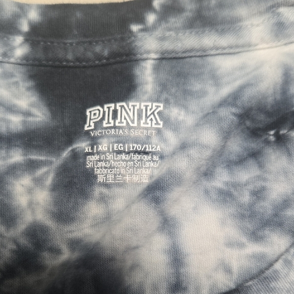 PINK Victoria's Secret Gray Tie-Dye Shirt 86 Xl - Picture 2 of 3
